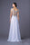 Alyce Paris - Bejeweled Strapless Scoop Neck Long Chiffon Dress 6181 In White