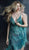 Jovani - 61883 Fringe Embellished Plunging V-neck Sheath Dress In Green