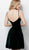 Jovani - 61896 Crystal Embellished Deep V-neck Velvet A-line Dress In Green