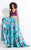 Rachel Allan  - 6194 Two-Piece Haltered Floral Print Gown in Blue and Green