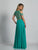 Dave & Johnny - A6195 Two Piece Bateau A-line Dress in Green