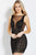 61961 Illusion Bateau Sequined Mesh Dress