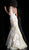 Jovani - 61962 Floral Embellished Bateau Mermaid Dress in Neutral and White
