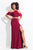 Rachel Allan  - 6197 Two-Piece Ruffled Off Shoulder Dress in Red