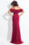 Rachel Allan  - 6197 Two-Piece Ruffled Off Shoulder Dress in Red
