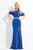 Rachel Allan  - 6197 Two-Piece Ruffled Off Shoulder Dress in Blue
