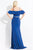 Rachel Allan  - 6197 Two-Piece Ruffled Off Shoulder Dress in Blue