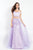 Rachel Allan  - 6198 Two-Piece Floral Embroidered Gown in Purple