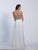 Dave & Johnny - A6199 Scoop Neck Two-Piece Chiffon Gown in White