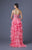 Alyce Paris - 6199 Embellished Strapless Ruffled High Low Gown In Pink