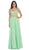 Beaded Floral Chiffon Prom Dress