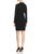 Elie Tahari - E20EU607 Long Sleeve Pleated V-neck Sheath Dress In Black