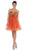 May Queen - Two-Toned Sequined Sweetheart Short Cocktail Dress MQ 583