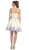 Strapless Pleated Floral Cocktail Dress