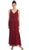 Shimmering Chevron Detailed Evening Gown with Long Sleeve Sheer Jacket