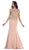 Gilt Embroidered Illusion Trumpet Prom Gown