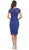 Short Sleeve Sheer Scalloped Lace Formal Dress