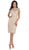 Short Sleeve Illusion Lace Sheath Formal Dress