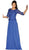 Quarter Sleeve Lacy Chiffon Evening Gown