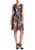 London Times - T1548M Floral Paneled A-Line Dress in Floral and Black