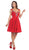 Cap Sleeve Floral Jeweled A-Line Cocktail Dress