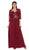 May Queen - Ruched Evening Gown with Quarter Length Jacket in Red