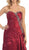 May Queen - Pleated Asymmetrical Waist Strapless Prom Gown