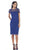 Short Sleeve Illusion Lace Sheath Formal Dress