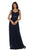 Pleated Illusion Midriff Cutout Chiffon Prom Dress
