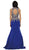 May Queen - Gilt Embroidered Illusion Trumpet Prom Gown