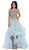 May Queen - RQ7486 Two Piece Bateau A-line Prom Dress In Blue
