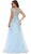 Shimmering Illusion Scoop Neck A-line Evening Gown
