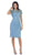 Short Sleeve Illusion Lace Sheath Formal Dress