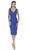 Knee Length Embroidered V-Neck Cocktail Dress