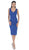 May Queen - Knee Length Embroidered V-Neck Cocktail Dress