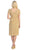May Queen MQ974 Tiered Scallop Lace V-Neck Formal Dress In Gold