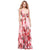 Cachet - 59340Z Plunging Sweetheart Floral Print Lace Up Gown In Pink and Floral