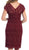 May Queen - Tiered Scallop Lace V-Neck Formal Dress in Red