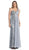 May Queen - Chiffon Sashed Floral Lace Evening Dress