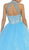 May Queen - Exquisite High Illusion Organza Formal Ballgown in Blue