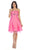 Strapless Pleated Bodice Empire Cocktail Dress