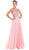 Beaded Floral Chiffon Prom Dress