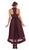 May Queen - RQ7474 Halter Neck High Low Satin Formal Gown In Red