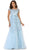 May Queen - Shimmering Illusion Scoop Neck A-line Evening Gown
