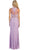 Bead Embellished Sheer Evening Gown