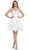 May Queen - Crystal Adorned Ruffled Short Prom Dress