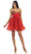 May Queen - Two-Toned Sequined Sweetheart Short Cocktail Dress MQ 583