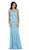 Lace Embellished V-neck Sheath Evening Dress