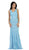 May Queen - Lace Embellished V-neck Sheath Evening Dress