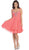 May Queen - Cap Sleeve Floral Jeweled A-Line Cocktail Dress in Pink